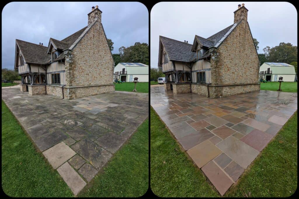 exterior clean before and after